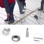 Trapez Çatı Vidası 4.8x19 mm Paket 100 ADET Matkap Uçlu Sac Akıllı Vida Çatı Panel Metal Ağaç Vidası thumbnail 3