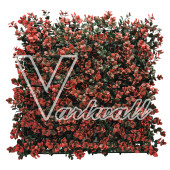 V.Artwall Yapay Dikey Bahçe Kırmızı Yapay Bahçe Duvar Paneli Kırmızı 50x50 Cm. - 1