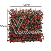 V.Artwall Yapay Dikey Bahçe Kırmızı Yapay Bahçe Duvar Paneli Kırmızı 50x50 Cm. - 2