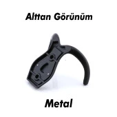 Askı Dolap Askılık Vestiyer Banyo Mutfak Askılığı Duvar Kapı Elbise Kıyafet Askısı Siyah thumbnail 4