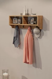 CMKStore Portmanto Duvar Askısı Modern Duvar Askılık Vestiyer - Atlantik Çam - 1