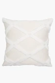 Özel Tasarım Jakar Desenli Dekoratif Yastık Kırlent Kılıfı Bella Ekru thumbnail 1