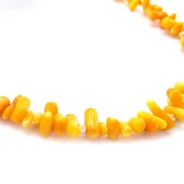 Mercan Doğal Taşlı Turuncu-Sarı Kadın Kolye KLY-500 thumbnail 3