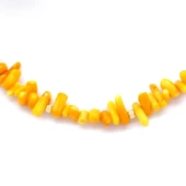 Mercan Doğal Taşlı Turuncu-Sarı Kadın Kolye KLY-500 thumbnail 5