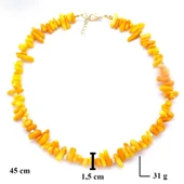 Mercan Doğal Taşlı Turuncu-Sarı Kadın Kolye KLY-500 thumbnail 4