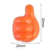 Başparmak Kablo Tutucu, Duvar, Araba, Ev, Organizatör, Kulaklık Tutucu Turuncu Renk 5 adet - 2