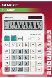 Sharp EL-340W 12 Hane Masa Üstü Hesap Makinesi thumbnail 3