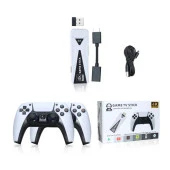 ScHitec 4K Android TV Stick ve Retro Game Konsol 10000 Oyunlu 64GB Beyaz - 1