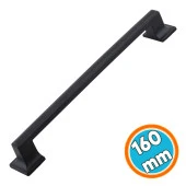 Siyah Kulp Metal Mobilya Çekmece Mutfak Dolap Dolabı Kapak Kulpları 160 mm Kulbu Kulpu 16 cm - 1
