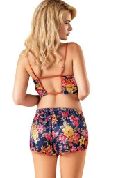 Primoda Kadın Çiçek Desenli Şortlu Takım 9147 thumbnail 2