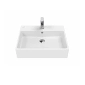 Creavit Next Tezgah Üstü Kare Lavabo 60 cm Beyaz NX260-00CB00E-0000 - 1