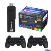 ScHitec 4K Android TV Stick ve Retro Game Konsol 10000 Oyunlu 64GB Siyah - 5
