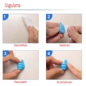 Başparmak Kablo Tutucu, Duvar, Araba, Ev, Organizatör, Kulaklık Tutucu Gri Renk 5 adet - 4