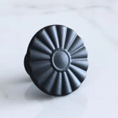 Düğme Mat Siyah Kulp Mobilya Mutfak Dolabı Çekmece Dolap Kulpları Kapak Kulpu Kulb Metal thumbnail 2