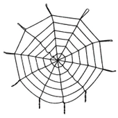 Halloween Cadılar Bayramı Örümcek Ağ Dekor Siyah 1.5 Metre - 1