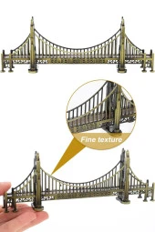 Vintage Metal Amerika Golden Gate Köprüsü 18 cm - 8