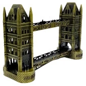 Vintage Metal Londra Köprüsü Tower Bridge Antik Bronz 16 cm thumbnail 2