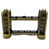 Vintage Metal Londra Köprüsü Tower Bridge Antik Bronz 16 cm thumbnail 3