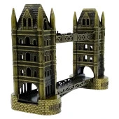 Vintage Metal Londra Köprüsü Tower Bridge Antik Bronz 16 cm thumbnail 5