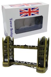 Vintage Metal Londra Köprüsü Tower Bridge Antik Bronz 16 cm thumbnail 6