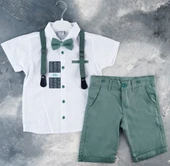 Kısa Pantolonlu, Gömlekli Sapes Erkek Çocuk Takım MNK6298 thumbnail 2