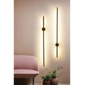 Modern Dekoratif Led Duvar Aplik 70cm Siyah 3000k - 1
