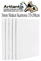 Maket Kartonu Beyaz Fotoblok 3 mm 35x50 cm 5 Adet Hobi Sanat Okul Köpüklü Straforlu Maket Kartonu - 1