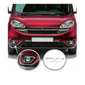 Fiat Doblo Krom 2 Parça Sis Farı Çerçevesi 2015-2024  Paslanmaz Çelik - 5
