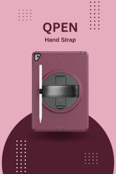 Qpen  iPad  10.5  inç Uyumlu Hand Strap Tablet Kılıfı thumbnail 8