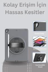 Qpen  iPad Pro  10.5  inç Uyumlu Hand Strap Tablet Kılıfı thumbnail 10