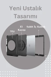 Qpen  iPad Pro  10.5  inç Uyumlu Hand Strap Tablet Kılıfı thumbnail 11