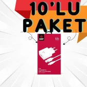 Gnp 2.1 Mah Lightning Kablo ve Şarj Cihazı 10lu paket - 1