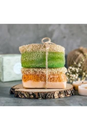Kabak Lifli Aloe Vera Ve Eşek Sütlü Ballı Sabun 2 Li Set - 1