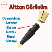 Dempa Lüks Mobilya Yükseltici Kanepe Tv Ünitesi Konsol Koltuk Ayağı Baza Ayakları Siyah Altın 26 Cm thumbnail 4