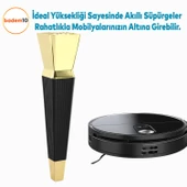 Dempa Lüks Mobilya Yükseltici Kanepe Tv Ünitesi Konsol Koltuk Ayağı Baza Ayakları Siyah Altın 26 Cm thumbnail 5