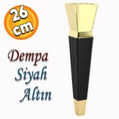 Dempa Lüks Mobilya Yükseltici Kanepe Tv Ünitesi Konsol Koltuk Ayağı Baza Ayakları Siyah Altın 26 Cm thumbnail 1