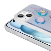 iPhone 14 Uyumlu Kılıf Kabartma Figürlü Parlak Minimini Silikon Kapak - 8