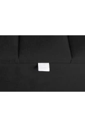 Vetra Mini Royal Siyah Kumaş Sandıklıpuf- Gümüş Ayak Dekoratif Bench Puf - 4