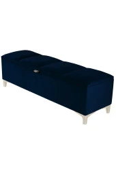 Vetra V2 Sandıklı Puf - Mavi Dilimli Model Sandıklı Bench Puf - Sandıklı Yatak Ucu Bankı - 2