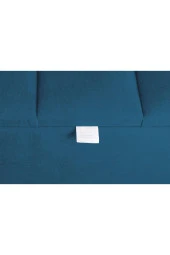 Vetra Mini Royal Mavi Kumaş Sandıklıpuf- Gümüş Ayak Dekoratif Bench Puf - 3