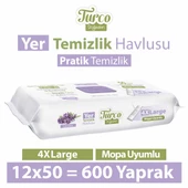 Turco Doğadan Yer Temizlik Havlusu Lavanta 12x50(600 Yaprak) - 1