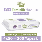 Turco Doğadan Yer Temizlik Havlusu Lavanta 4x50(200 Yaprak) - 1