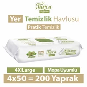 Turco Doğadan Yer Temizlik Havlusu Yeşil Sabun 4x50(200 Yaprak) - 1