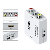 FULLY G-537O HDMI TO RCA MİNİ MODEL 1920X1080 PLASTİK KASA ÇEVİRİCİ KONVERTÖR - 1
