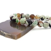 Yeşil Akik Doğal Taş Erkek Bileklik EBLK-503 thumbnail 4