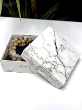 Doğal Taş 3 Adet Özel Kombin Kaplan Gözü-Kuvars-Lapis Oluşum Doğal Unisex Enerji Bilekliği BLKT.NS04 - 3