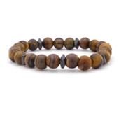 Kahverengi Kaplangözü Doğal Taş Erkek Bileklik EBLK-372 thumbnail 1