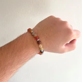 Akik Doğal Taş Erkek Bileklik EBLK-376 - 2