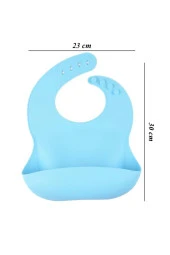 jojobebek Çocuk Silikon Mama Önlüğü (MAVİ RENK) - 2