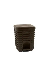 Banyo Mutfak 9 Lt Palm Pedallı Çöp Kovası - Kahve Rengi - 1